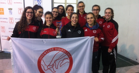Atletas Juniores no pódio do Campeonato Nacional