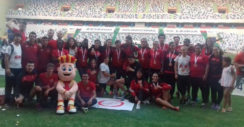 Equipa Feminina no pódio da I Divisão