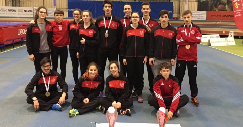 Juvenis da Juventude Vidigalense sagraram-se vice-campeões nacionais de pista coberta