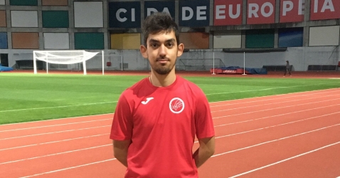 João Castanheira em estágio curricular no Juventude Vidigalense