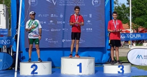 Eduardo Camarate no pódio em Rio Maior